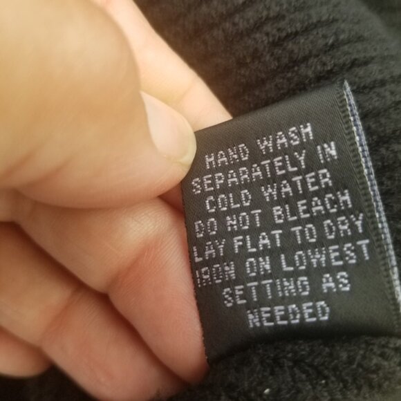 Cyrus black ribbed cowl neck sweater size small black neutral classic - Picture 5 of 5